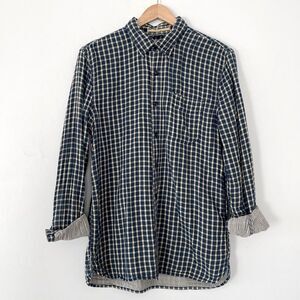 Vintage Levi's Blue Cream Gaze Button Down Shirt Regular Fit Medium Casual